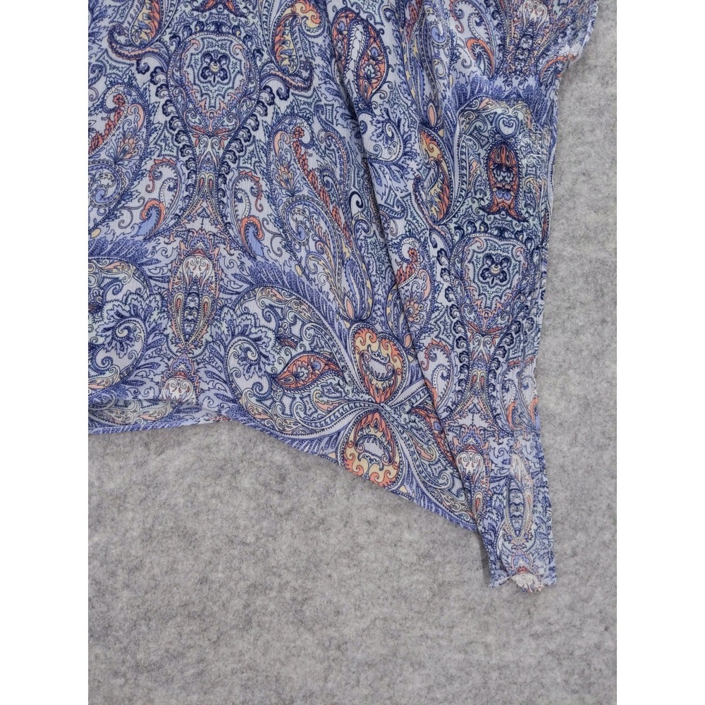 J.Jill Paisley Print Caftan Top Poncho Blouse Flowy Rayon Oversized XS/S - Picture 4 of 7